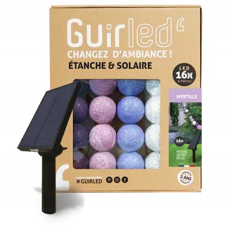 GUIRLED Solar LED Lichtketting Bollen IP65 Waterdicht 16 Bollen 3m — miniatuur 1
