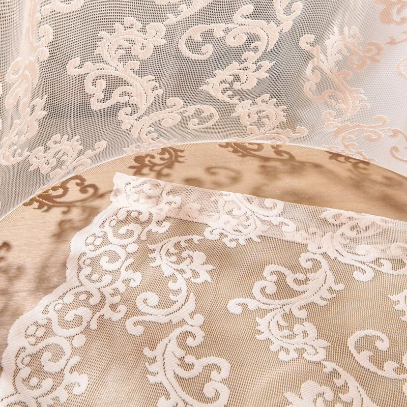 Vintage Kanten Gordijnen Roze 96 Inch Sheer Woonkamer Slaapkamer — foto 7