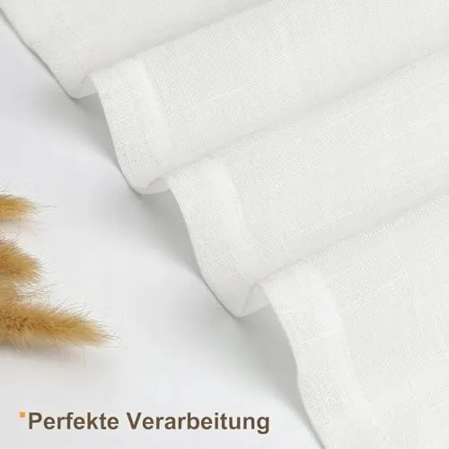 CUCRAF Voile Gordijnen met Oogjes Slaapkamer Woonkamer Wit 2 Stuks — foto 5