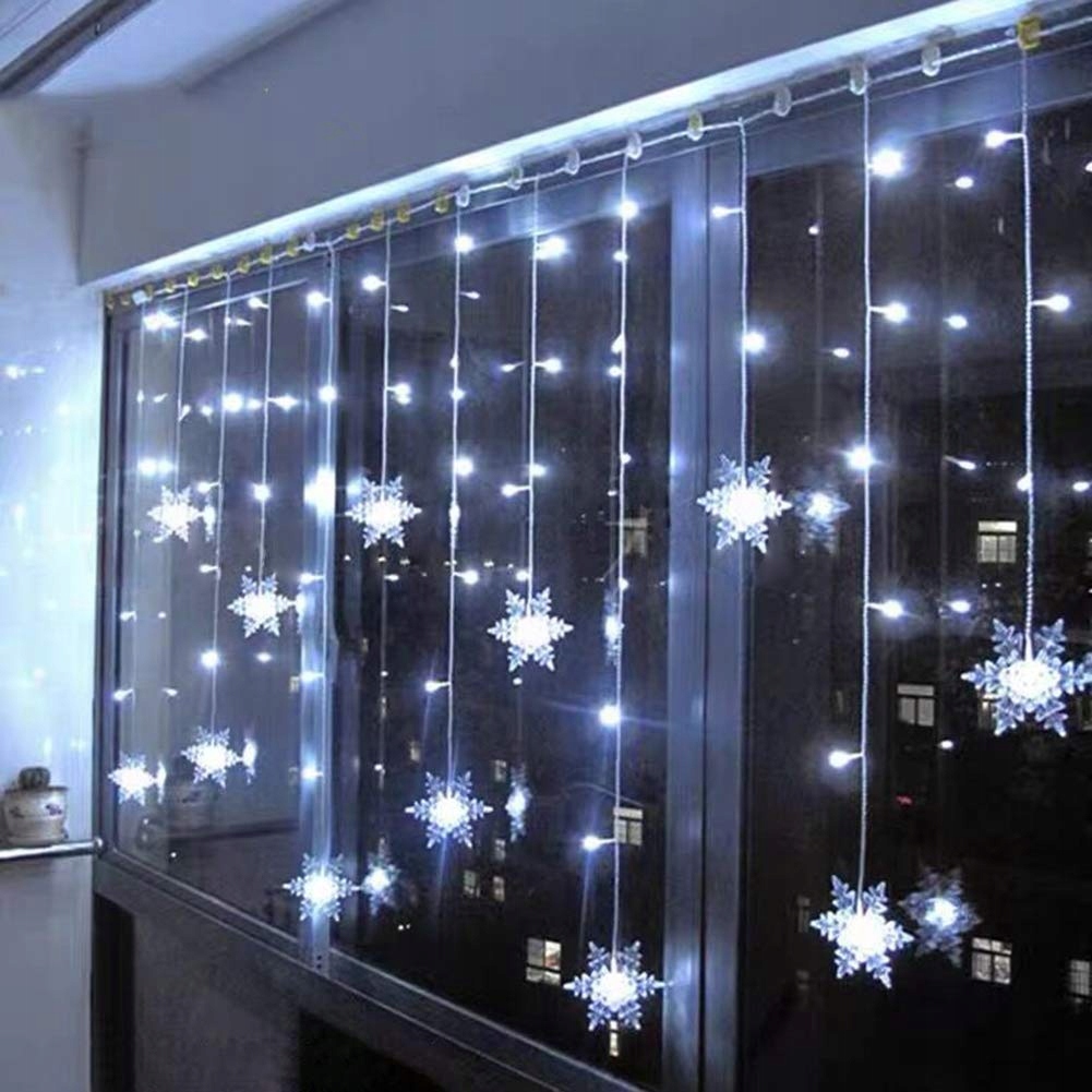 KLIGHTEN LED Lichtgordijn 3,5M 96 Lampjes 8 Standen Koud Wit