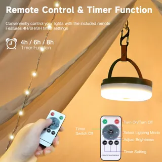 YIZHET Solar LED Lichtsnoer 10m Camping Waterdicht Tuin — miniatuur 4