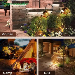 Solar LED Gieter Buiten Waterdicht Decoratieve Tuinlamp — miniatuur 8