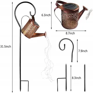 Solar LED Gieter Buiten Waterdicht Decoratieve Tuinlamp — miniatuur 2