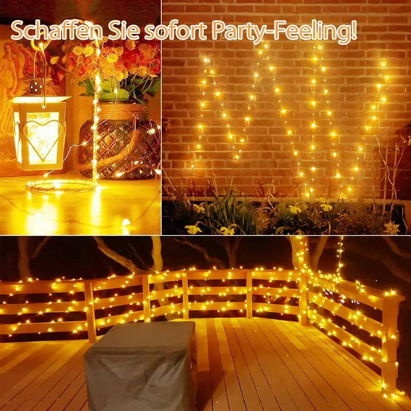 GCSTNN Solar Lichtsnoer 2x5M 50 LED IP65 Tuin Balkon — foto 7