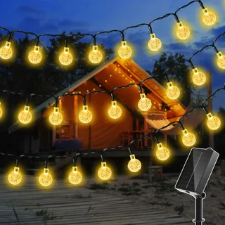 OLLNY Solar Lichtsnoer Buiten 5M 30 LED IP65 8 Modi — miniatuur 1
