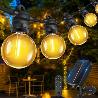 BOWFAR Solar Lichtketting 6M 10+1 G40 IP68 Tuinverlichting — miniatuur 1