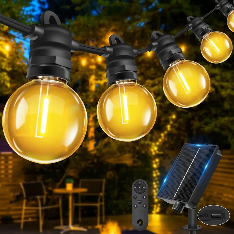 BOWFAR Solar Lichtketting 6M 10+1 G40 IP68 Tuinverlichting — foto 1