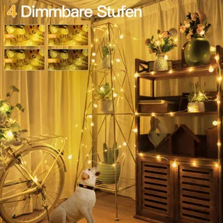 OLLNY LED Lichtsnoer Buiten 10M Afstandsbediening Timer 8 Modi Waterdicht — miniatuur 6