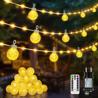 OLLNY LED Lichtsnoer Buiten 10M Afstandsbediening Timer 8 Modi Waterdicht — miniatuur 1