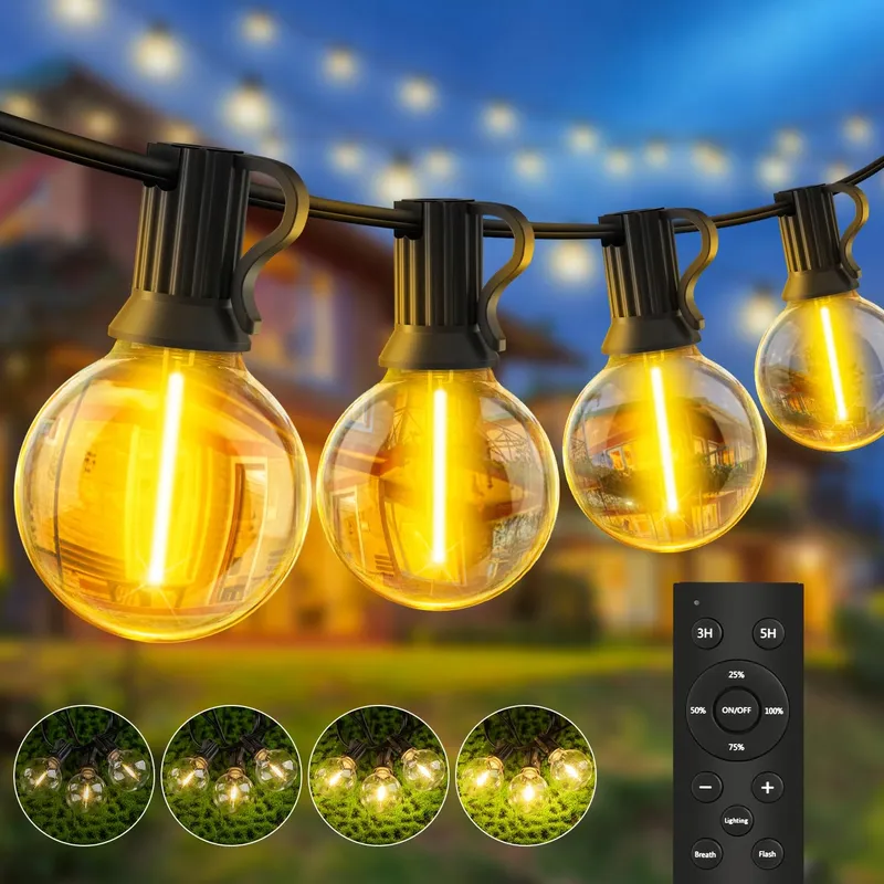 GARDENLIGHTS LED Tuinlichtsnoer 20M IP44 met Afstandsbediening — foto 1