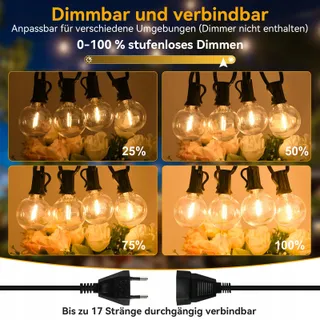 AVANLO LED Lichtketting Buiten 15M Waterdicht Tuin Balkon Bruiloft Feest — miniatuur 5