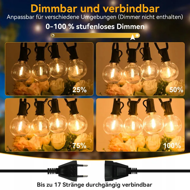 AVANLO LED Lichtketting Buiten 15M Waterdicht Tuin Balkon Bruiloft Feest — foto 5