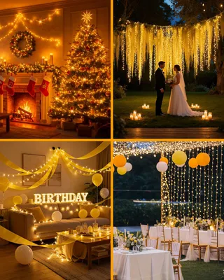 KINAMY Lichtsnoer Buiten 20M 200 LED Warmwit USB Oplaadbaar — miniatuur 7