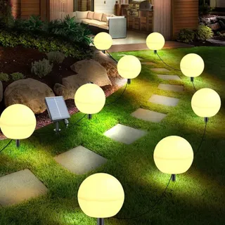 Solar Tuinlampen 6 Stuks Bollen Kleurveranderend Waterdicht — miniatuur 1