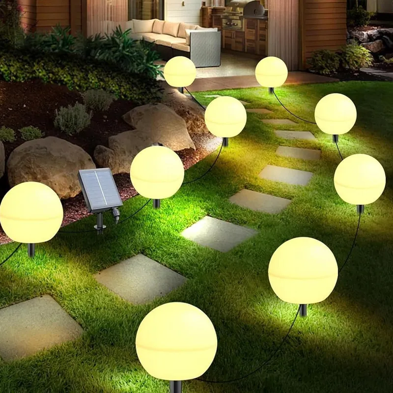 Solar Tuinlampen 6 Stuks Bollen Kleurveranderend Waterdicht — foto 1