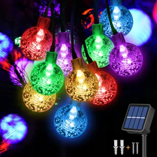 JSDOIN Solar Lichtketting 75M 50 LED Waterdicht 8 Modi — miniatuur 1