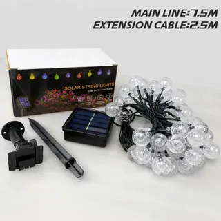 JSDOIN Solar Lichtketting 75M 50 LED Waterdicht 8 Modi — miniatuur 8