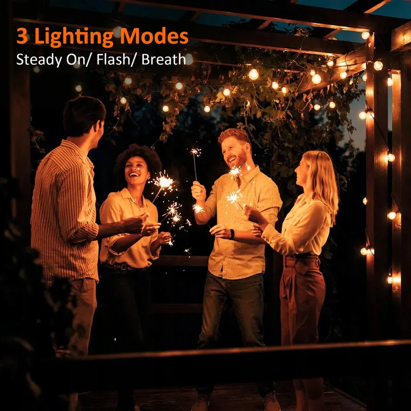 KANGTAIXIN Lichtketting 15M Timer 25+2 G40 Lampen Dimbaar — foto 6