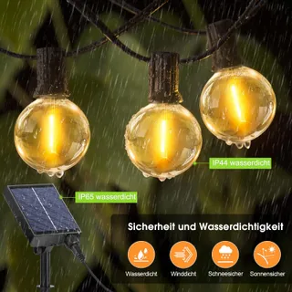 FGRYB Solar Lichtketting Buiten 15M 20+1 G40 met Afstandsbediening — miniatuur 3