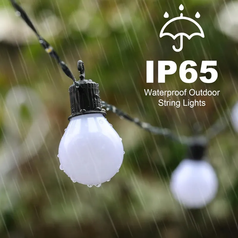 LITARK Solar Lichtketting 20 Lampen 10m 100 LED Afstandsbediening USB — foto 3