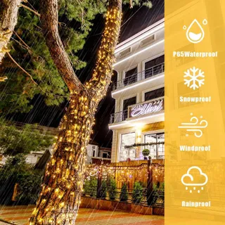 TACOBEY Solar Lichtsnoer 20M 200 LED USB Buitenverlichting — miniatuur 4