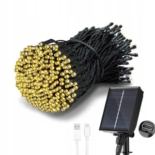 TACOBEY Solar Lichtsnoer 20M 200 LED USB Buitenverlichting — miniatuur 1