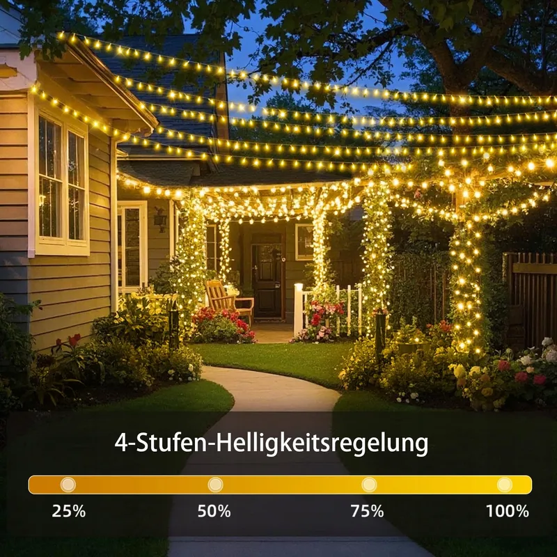 JXLEDAYY 1200 LED Lichtketting Buiten 36M 8 Standen Waterdicht — foto 3