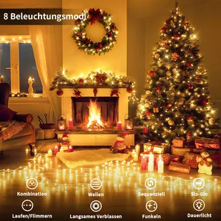 JXLEDAYY 1200 LED Lichtketting Buiten 36M 8 Standen Waterdicht — miniatuur 5