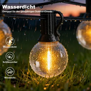 AODLEDY LED Lichtketting Buiten 30m Dimbaar Balkon Tuin Waterdicht — miniatuur 2