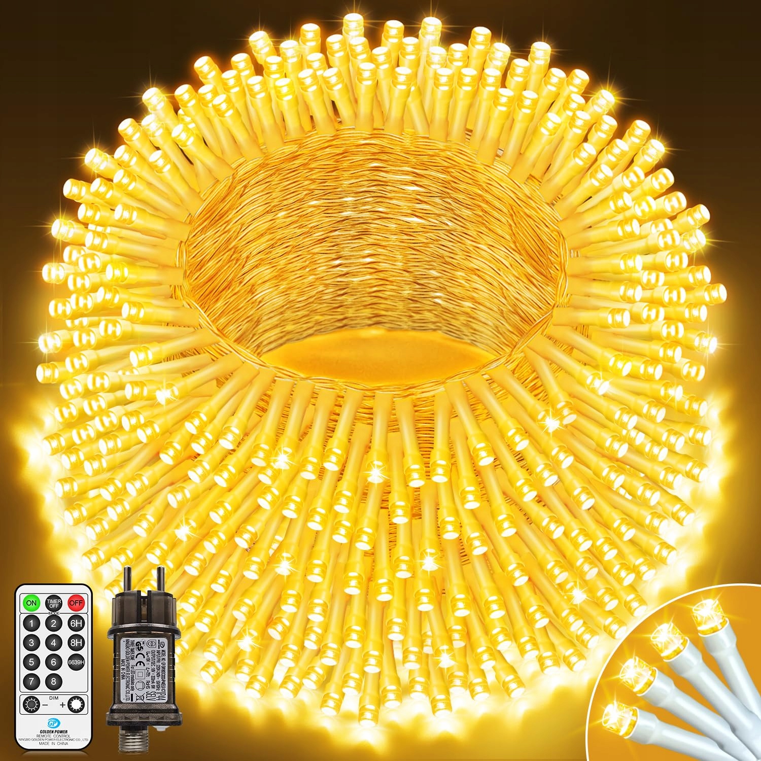 LYNNON LED Lichtketting 30m 1000 LED Buiten Waterdicht Feest Tuin