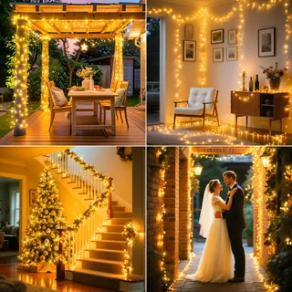 LYNNON LED Lichtketting 30m 1000 LED Buiten Waterdicht Feest Tuin — miniatuur 2
