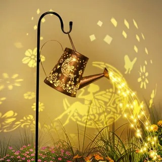GIGALUMI Solar LED Gieter Tuinornament Waterdicht Terras — miniatuur 1