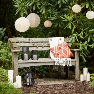 LIGHTS4FUN Solar Lichtsnoer 16 LED Marokkaanse Bollen Brons Tuin Balkon — miniatuur 4