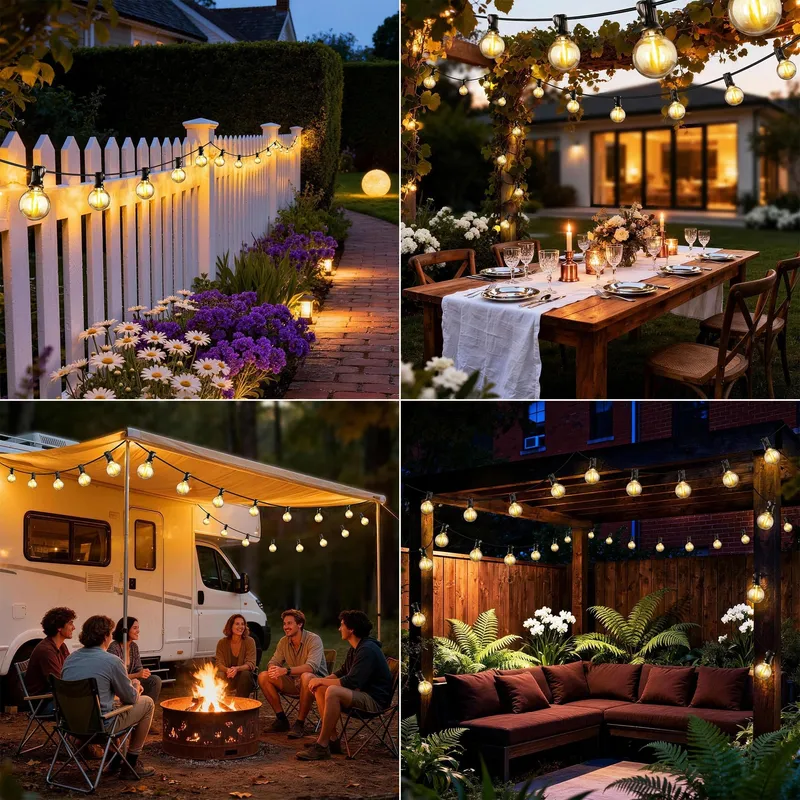 JOOMER LED Lichtsnoer 30M 42+1 G40 Gloeilampen Waterdicht Dimbaar — foto 6
