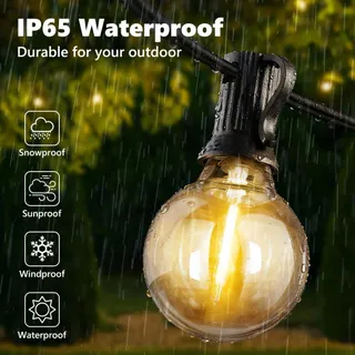 JOOMER LED Lichtsnoer 30M 42+1 G40 Gloeilampen Waterdicht Dimbaar — miniatuur 3