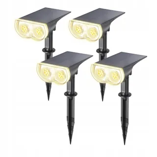 LINKIND Solar LED Lampen 800LM Lichtsensor 3000K IP65 4 Stuks — miniatuur 1