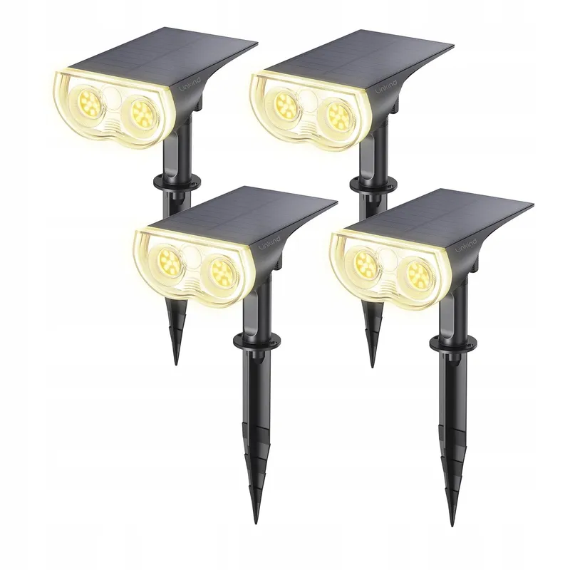 LINKIND Solar LED Lampen 800LM Lichtsensor 3000K IP65 4 Stuks — foto 1