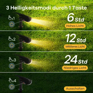 LINKIND Solar LED Lampen 800LM Lichtsensor 3000K IP65 4 Stuks — miniatuur 4