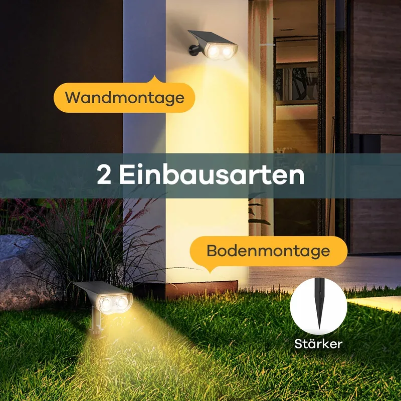 LINKIND Solar LED Lampen 800LM Lichtsensor 3000K IP65 4 Stuks — foto 9