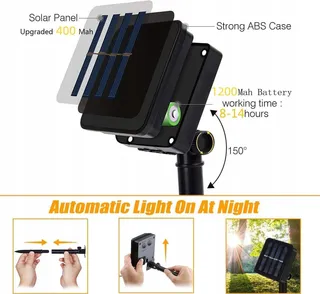 CNULENZT Solar Lichtketting Buiten 16 Lampen 8M IP65 Tuin Balkon — miniatuur 6