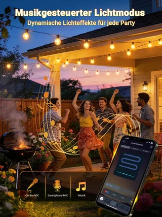 PHILIPS LED Lichtsnoer Buiten 30m App-bediening Muziek Timer — miniatuur 3