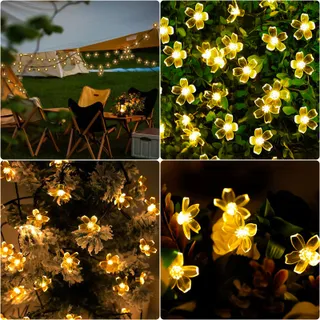 Solar Lichtsnoer Buiten 40 LED Waterdicht Tuin Balkon — miniatuur 4