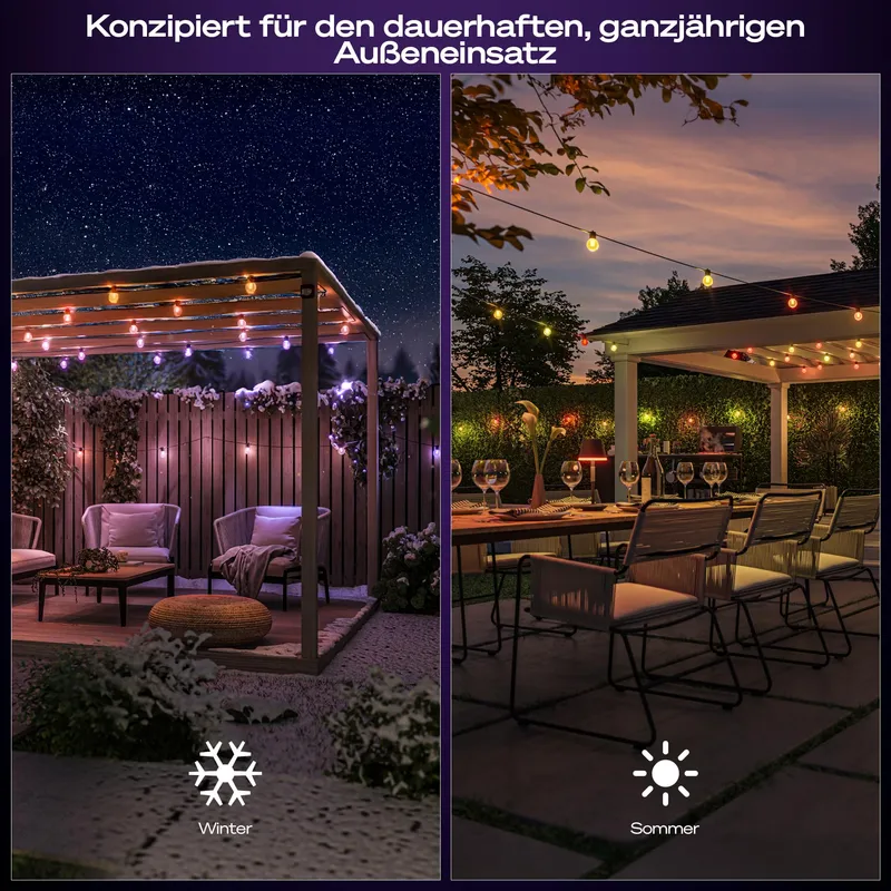 PHILIPS Hue Festavia Buitenlamp LED 14M 20 Bollen RGBW Hue App — foto 6