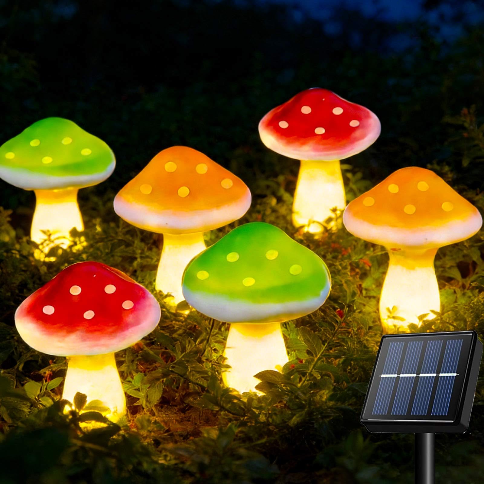 COZYMEOW Solar LED Paddenstoelen 6 Stuks Tuin Terras Balkon