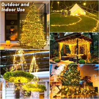 GCSTNN Solar Lichtsnoer Buiten 5M 50 LED 8 Standen IP65 Tuin Balkon — miniatuur 7