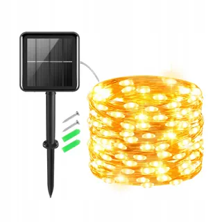 GCSTNN Solar Lichtsnoer Buiten 5M 50 LED 8 Standen IP65 Tuin Balkon — miniatuur 1
