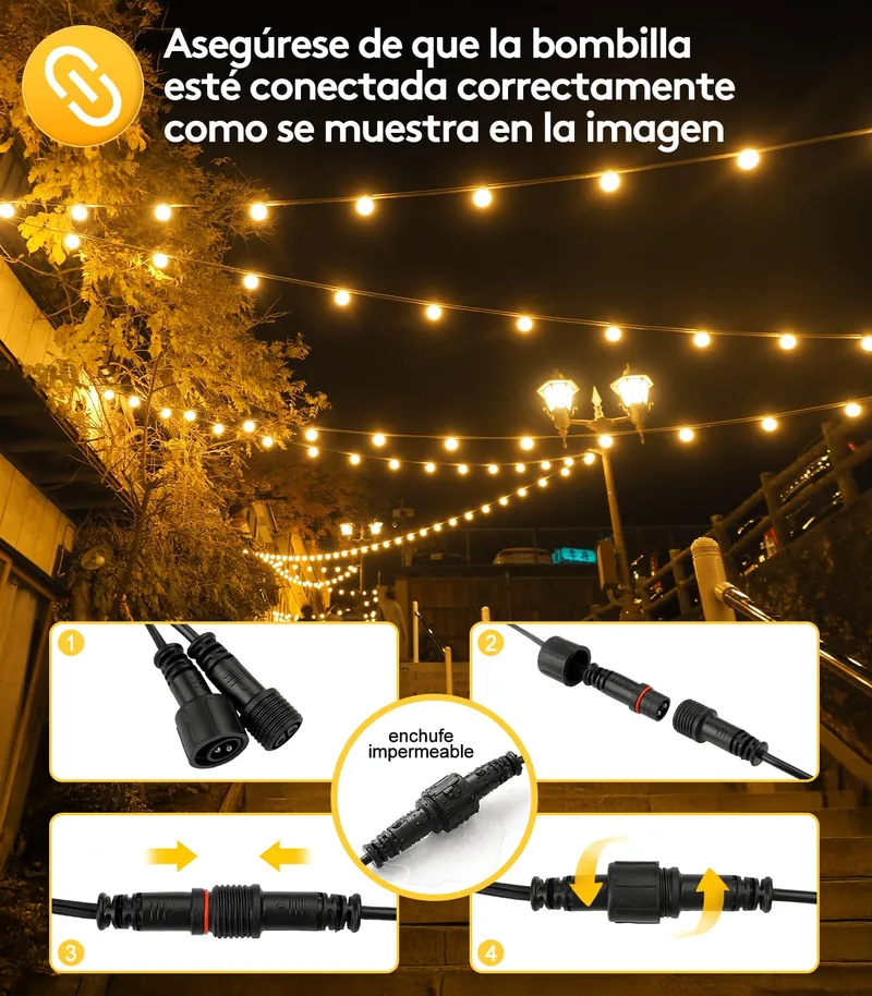 SAEIHGAE LED Lichtsnoer Buiten 30m IP44 Tuin Balkon Terras — foto 4