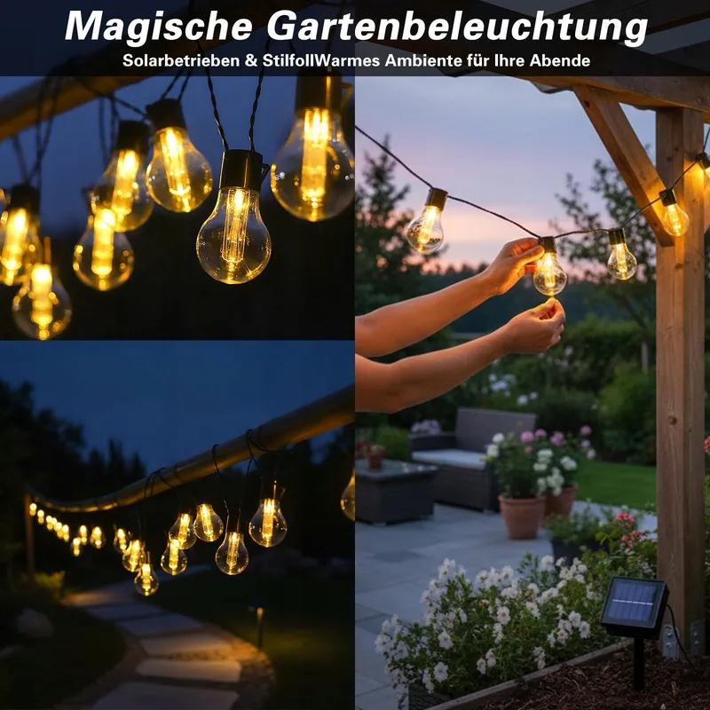 Solar Lichtketting Buiten 20 LED 9M Verlichting Balkon Tuin Terras — foto 5