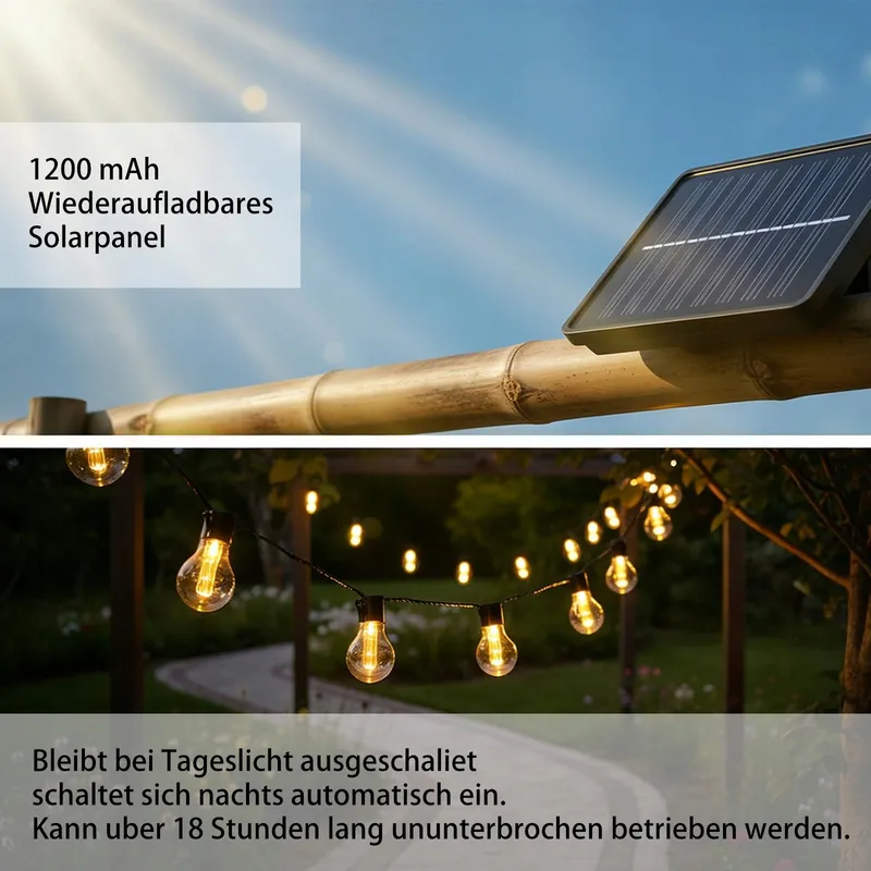Solar Lichtketting Buiten 20 LED 9M Verlichting Balkon Tuin Terras — foto 6