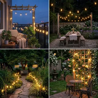 Solar Lichtketting Buiten 20 LED 9M Verlichting Balkon Tuin Terras — miniatuur 4